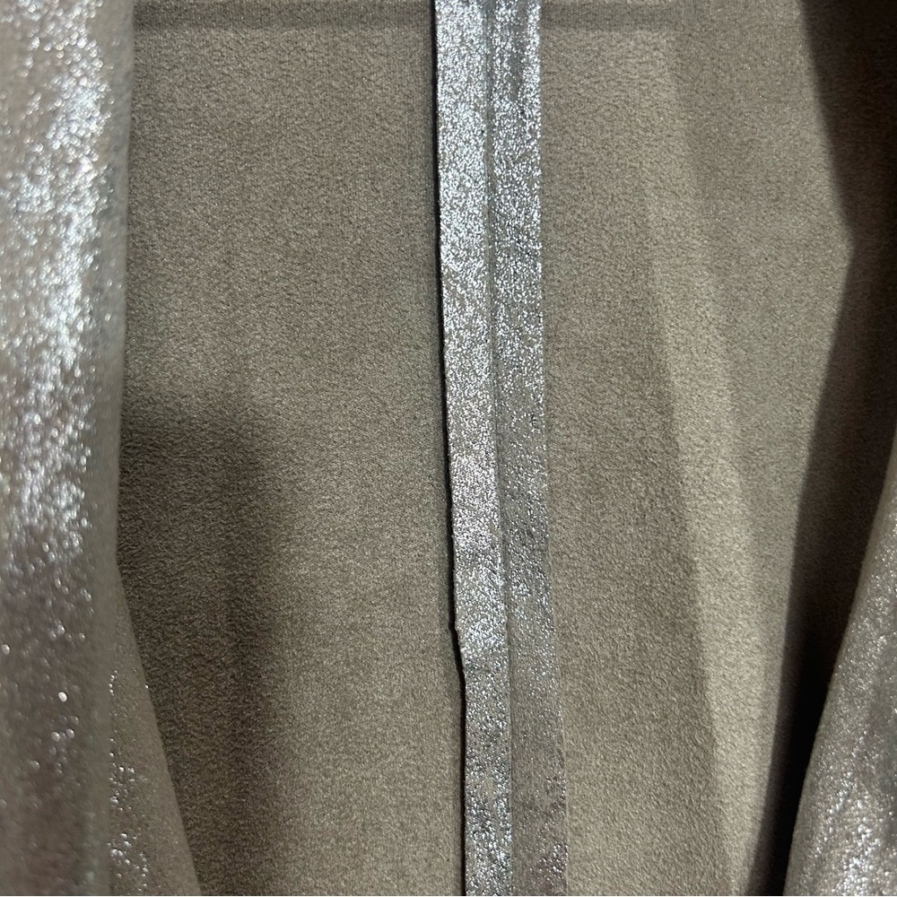 Zara Basic Collection Shimmery Over-Sized Jacket Sz XS Suede Like Metallic - Picture 7 of 9